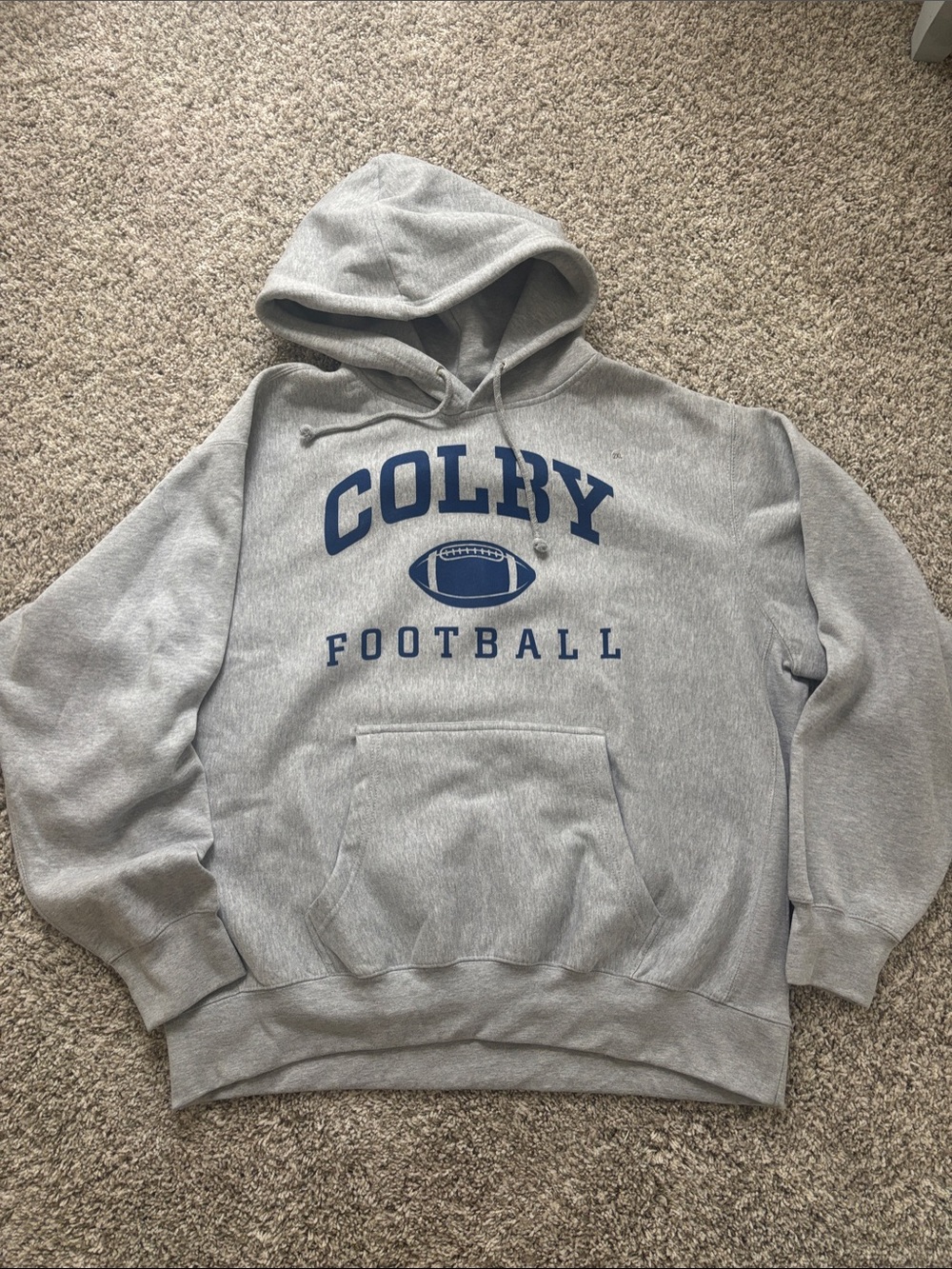 Gray Hooded Pullover Sweatshirt
